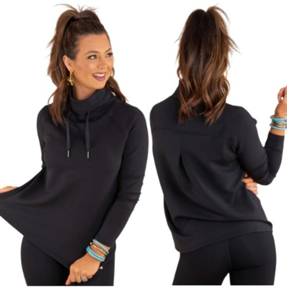 SPANX AirEssentials "Got Ya Covered" Black Pullover Mock Neck Size XL, Women's